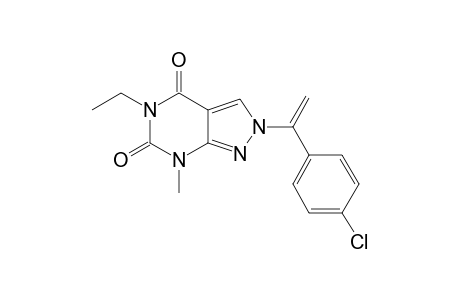 7-METHYL-5-ETHYL-2-PARA-CHLOROBENZYLVINYL-PYRAZOLO-[3,4-D]-PYRIMIDINE-4,6(5H,7H)-DIONE