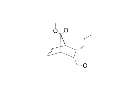 (+/-)-(1R*,4S*,5R*,6R*)-5-HYDROXYMETHYL-6-PROPYLBICYCLO-[2.2.1]-HEPT-2-EN-7-ONE-DIMETHYLKETAL