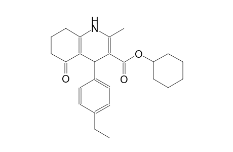 cyclohexyl 4-(4-ethylphenyl)-2-methyl-5-oxo-1,4,5,6,7,8-hexahydro-3-quinolinecarboxylate