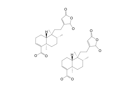 (-)-16-HYDROXYCLERODA-3,13-DIEN-15,16-OLIDE-18-OIC-ACID;(4A-ALPHA,6-ALPHA,8A-ALPHA)-1-CARBOXY-5S-[2-(2,5-DIHYDRO-5-HYDROXY-2-OXO-4-FURANYL)-ETHYL-5