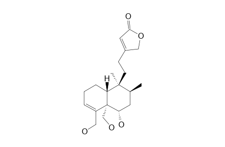 THYMONIN;6-ALPHA,18,19-TRIHYDROXY-NEO-CLERODA-3,13-DIEN-15,16-OLIDE