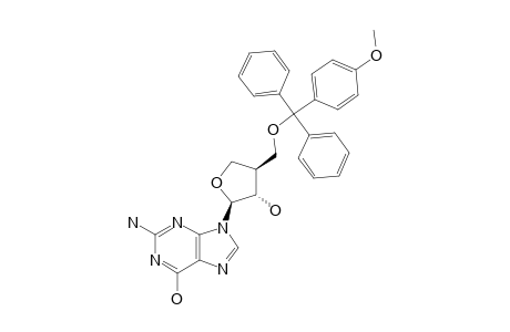 9-((1R,2R,3S)-TETRAHYDRO-2-HYDROXY-3-(((4-METHOXYPHENYL)-DIPHENYLMETHOXY)-METHYL)-1-FURANYL)-9H-GUANINE