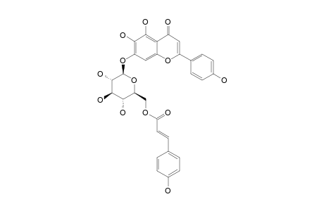 5,6,7,4'-TETRAHYDROXYFLAVONE-7-O-[6''-O-(E)-COUMAROYL]-BETA-GLUCOPYRANOSIDE