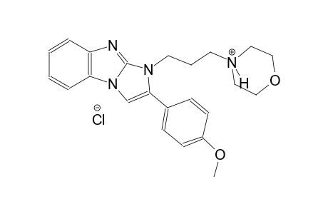 4-{3-[2-(4-methoxyphenyl)-1H-imidazo[1,2-a]benzimidazol-1-yl]propyl}morpholin-4-ium chloride