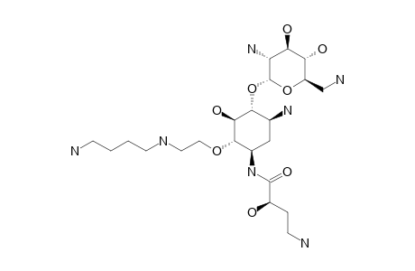 1-N-[(S)-4-AMINO-2-HYDROXYBUTANOYL]-6-O-[2-N-(4-BUTYLAMINO)-ETHYLAMINO]-NEAMINE