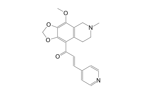 (2E)-1-(4-methoxy-6-methyl-5,6,7,8-tetrahydro[1,3]dioxolo[4,5-g]isoquinolin-9-yl)-3-(4-pyridinyl)-2-propen-1-one