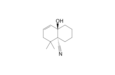 (4aS*,8aR*)-8a-Hydroxy-5,5-dimethyl-1,2,3,4,4a,5,6,8a-octahydronaphthalene-4a-carbonitrile