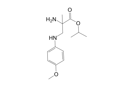 Isopropyl 2-amino-3-(4-methoxyphenylamino)-2-methylpropanoate