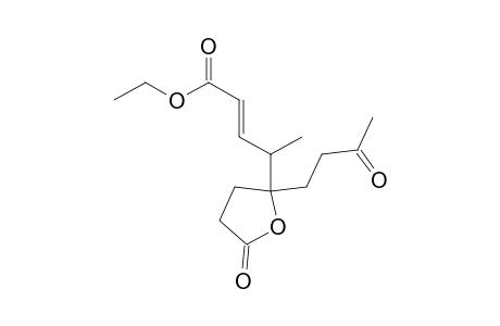 5-(1-Methyl-3-(ethoxycarbonyl)allyl)-5-(3-oxobutyl)-2(3H)-dihydrofuranone