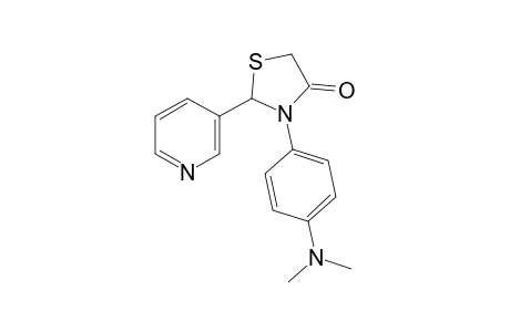 3-[p-(dimethylamino)phenyl]-2-(3-pyridyl)-4-thiazolidinone