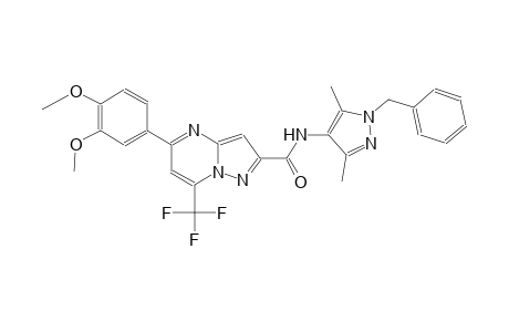 N-(1-benzyl-3,5-dimethyl-1H-pyrazol-4-yl)-5-(3,4-dimethoxyphenyl)-7-(trifluoromethyl)pyrazolo[1,5-a]pyrimidine-2-carboxamide