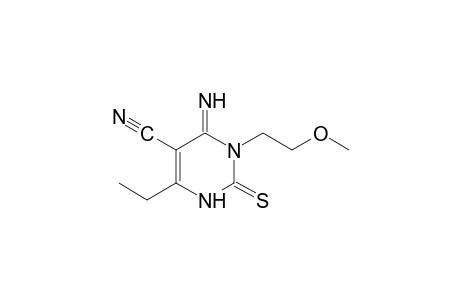 4-ethyl-6-imino-1-(2-methoxyethyl)-1,2,3,6-tetrahydro-2-thioxo-5-pyrimidinecarbonitrile