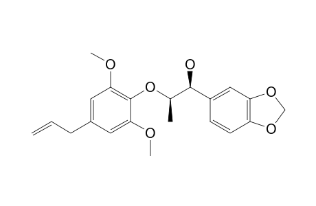 THREO-3,4-(METHYLENEDIOXY)-7-HYDROXY-1'-ALLYL-3',5'-DIMETHOXY-8.O.4'-NEOLIGNAN