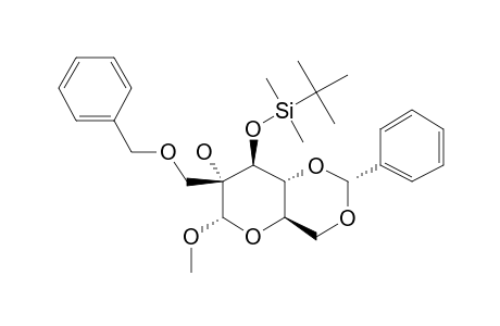 3-O-TERT.-BUTYLDIMETHYLSILYL-METHYL-4,6-O-BENZYLIDENE-2-C-BENZYLOXYMETHYL-ALPHA,D-GLUCOPYRANOSIDE