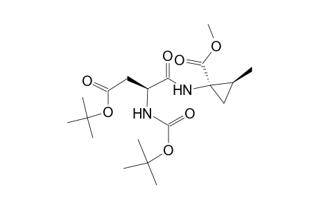 N-(tert-Butyloxycarbonyl)-(.beta.-tert-butyl ester)-L-aspartyl-(E)-1-amino-2-methylcyclopropanecarboxylic Acid Methyl Ester