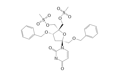 1-[1',4'-DI-O-BENZYL-3'-DEOXY-5'-C-METHANESULFONYLOXYMETHYL-6'-O-METHANESULFONYL-BETA-D-PSICOFURANOSYL]-URACIL