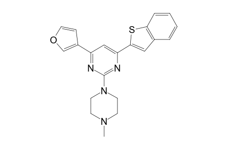 2-(N-Methylpiperazino)-4-(2'-benzo[b]thienyl]-6-(3"-furanyl)-pyrimidine