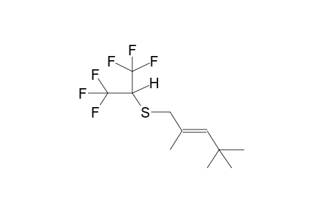 ALPHA-HYDROHEXAFLUOROISOPROPYL 2-METHYL-3-TERT-BUTYL-2E-PROPENYLSULPHIDE