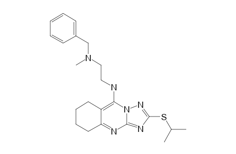 5-[2-(N-BENZYLMETHYLAMINO)-ETHYL]-AMINO-2-(1-METHYLETHYLTHIO)-6,7,8,9-TETRAHYDRO-1,2,4-TRIAZOLO-[5,1-B]-QUINAZOLINE