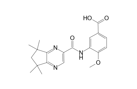 4-Methoxy-3-[(5,6-(1,1,3,3-tetramethylcyclopentano)-2-pyrazinyl)carboxamido]benzoic acid