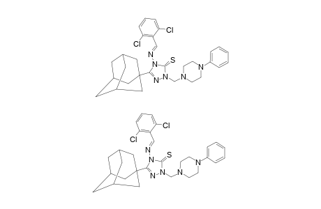 5-(1-ADAMANTYL)-4-(2,6-DICHLOROBENZYLIDENEAMINO)-2-(4-PHENYL-1-PIPERAZINYLMETHYL)-1,2,4-TRIAZOLINE-3-THIONE