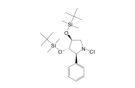 (+/-)-(2S,3S,4S)-3,4-DI-O-TERT.-BUTYLDIMETHYLSILYL-1-CHLORO-3,4-DIHYDROXY-2-PHENYLPYRROLIDINE