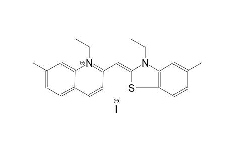 quinolinium, 1-ethyl-2-[(Z)-(3-ethyl-5-methyl-2(3H)-benzothiazolylidene)methyl]-7-methyl-, iodide