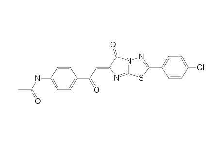 (E)-N-(4-(2-(2-(4-CHLOROPHENYL-5-OXO)-IMIDAZO-[2,1-B]-1,3,4-THIADIAZOL-6(5H)-YLIDINE)-ACETYL)-PHENYL)-ACETAMIDE