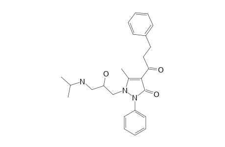 1-(2-HYDROXY-3-(ISOPROPYLAMINO)-PROPYL)-5-METHYL-2-PHENYL-4-(3-PHENYLPROPIONYL)-1,2-DIHYDRO-PYRAZOL-3-ONE