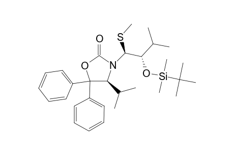 (S)-3-[(1S,2S)-2-(TERT.-BUTYLDIMETHYLSILANYLOXY)-3-METHYL-1-(METHYLSULFANYL)-BUTYL]-4-ISOPROPYL-5,5-DIPHENYLOXAZOLIDIN-2-ONE