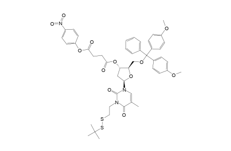 5'-O-(4,4'-DIMETHOXYTRITYL)-3'-O-SUCCINYL-(PARA-NITROPHENYLESTER)-N3-(ETHYL)-THYMIDINE-TERT.-BUTYL-DISULFIDE