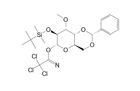 O-(2-O-TERT.-BUTYLDIMETHYLSILYL-3-O-METHYL-4,6-O-BENZYLIDENE-ALPHA-D-ALTROPYRANOSYL)-TRICHLOROACETIMIDATE