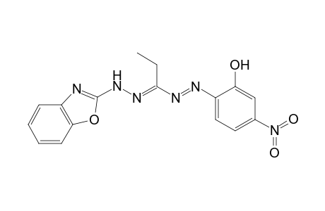 Propan-1-one, 1-(2-hydroxy-4-nitrophenylazo)-, (benzoxazol-2-yl)hydrazone