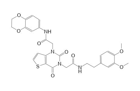 1-[3-(2,3-dihydro-1,4-benzodioxin-6-yl)-2-oxopropyl]-3-[5-(3,4-dimethoxyphenyl)-2-oxopentyl]-1H,2H,3H,4H-thieno[3,2-d]pyrimidine-2,4-dione