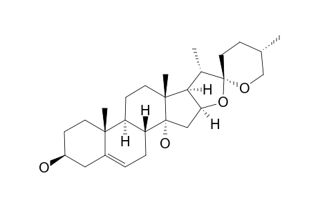 PRAZERIGENIN-A;(25R)-3-BETA,14-ALPHA-DIHYDROXY-SPIROSTAN-5-ENE