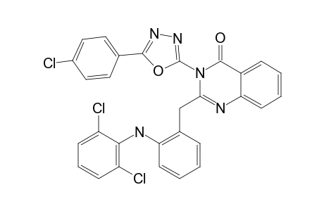 3-[5-(4-CHLORO-PHENYL)-1,3,4-OXADIAZOL-2-YL]-2-[2-[(2,6-DICHLORO-PHENYL)-AMINO]-BENZYL]-QUINAZOLIN-4(3H)-ONE