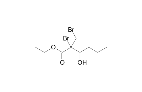 Ethyl (2RS,3SR)-2-bromo-2-bromomethyl-3-hydroxyhexanoate