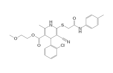 3-pyridinecarboxylic acid, 4-(2-chlorophenyl)-5-cyano-1,4-dihydro-2-methyl-6-[[2-[(4-methylphenyl)amino]-2-oxoethyl]thio]-, 2-methoxyethyl ester