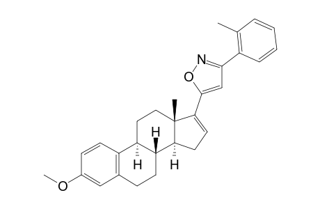 3-METHOXY-17-ALPHA-[3'-(2''-METHYL)-PHENYL-ISOXAZOL-5'-YL]-ESTRA-1,3,5(10),16-TETRAENE