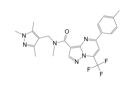 N-methyl-5-(4-methylphenyl)-7-(trifluoromethyl)-N-[(1,3,5-trimethyl-1H-pyrazol-4-yl)methyl]pyrazolo[1,5-a]pyrimidine-3-carboxamide