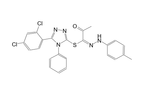 5-(2,4-dichlorophenyl)-4-phenyl-4H-1,2,4-triazol-3-yl (1E)-N-(4-methylphenyl)-2-oxopropanehydrazonothioate