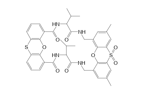 7,10,20,23-Tetraza-30,37-dioxa-2,15-dithia-28,32-dimethyl-2,21-bisisopropylheptacyclo[32.3.1.3(3,5).3(12,14).3(16,18).1(13,17).1(4,26)]tetraconta-1(26),3,5,12(34),13,16(28),17,25,28,31,35,39-dodecaen-2,2,8,11,19,22-hexaxid