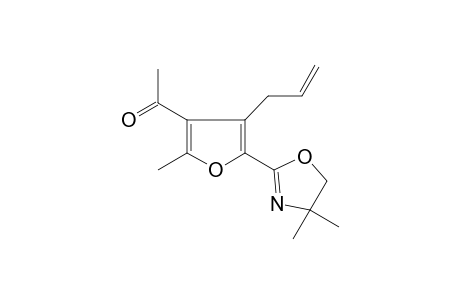 1-[5-(4,4-dimethyl-5H-1,3-oxazol-2-yl)-2-methyl-4-prop-2-enylfuran-3-yl]ethanone