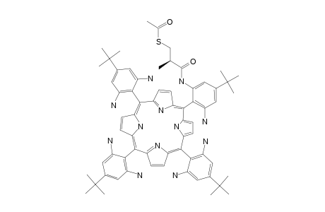 5,10,15-(4'-TERT.-BUTYL-2',6'-DIAMINO-PHENYL)-20-(4''-TERT.-BUTYL-2''-AMINO-6''-((S)-(-)-2-METHYL-3-ACETYLTHIO-PROPYLAMIDO)-PHENYL)-PORPHYRIN