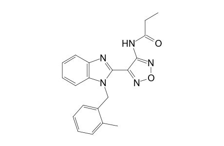 N-{4-[1-(2-methylbenzyl)-1H-benzimidazol-2-yl]-1,2,5-oxadiazol-3-yl}propanamide