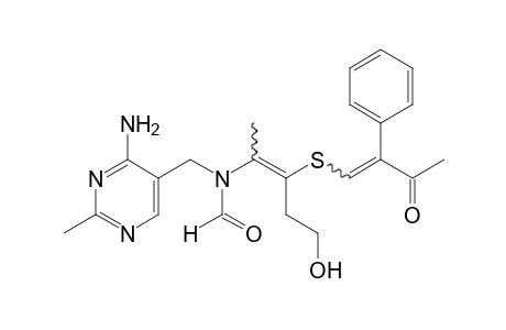 N-{2-[(beta-acetylstyryl)thio]-4-hydroxy-1-methyl-1-butenyl}-N-[(4-amino-2-methyl-5-pyrimidinyl)methyl]formamide