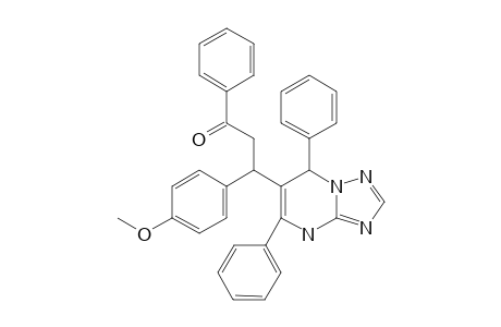 3-(4,7-DIHYDRO-5,7-DIPHENYL-1,2,4-TRIAZOLO-[1,5-A]-PYRIMIDIN-6-YL)-3-(4-METHOXYPHENYL)-1-PHENYL-1-PROPANONE