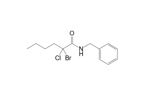 N-Benzyl-2-bromo-2-chlorohexanamide