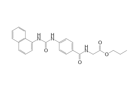 p-[3-(1-naphthyl)ureido]hippuric acid, propyl ester