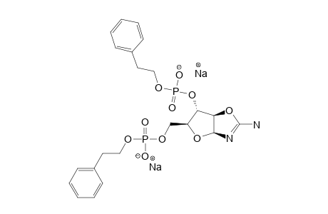 2-AMINO-3',5'-O-BIS-[(2-PHENYLETHYL)-PHOSPHORYL]-BETA-D-ARABINOFURANO-[1',2':4,5]-2-OXAZOLINE-BIS-SODIUM-SALT